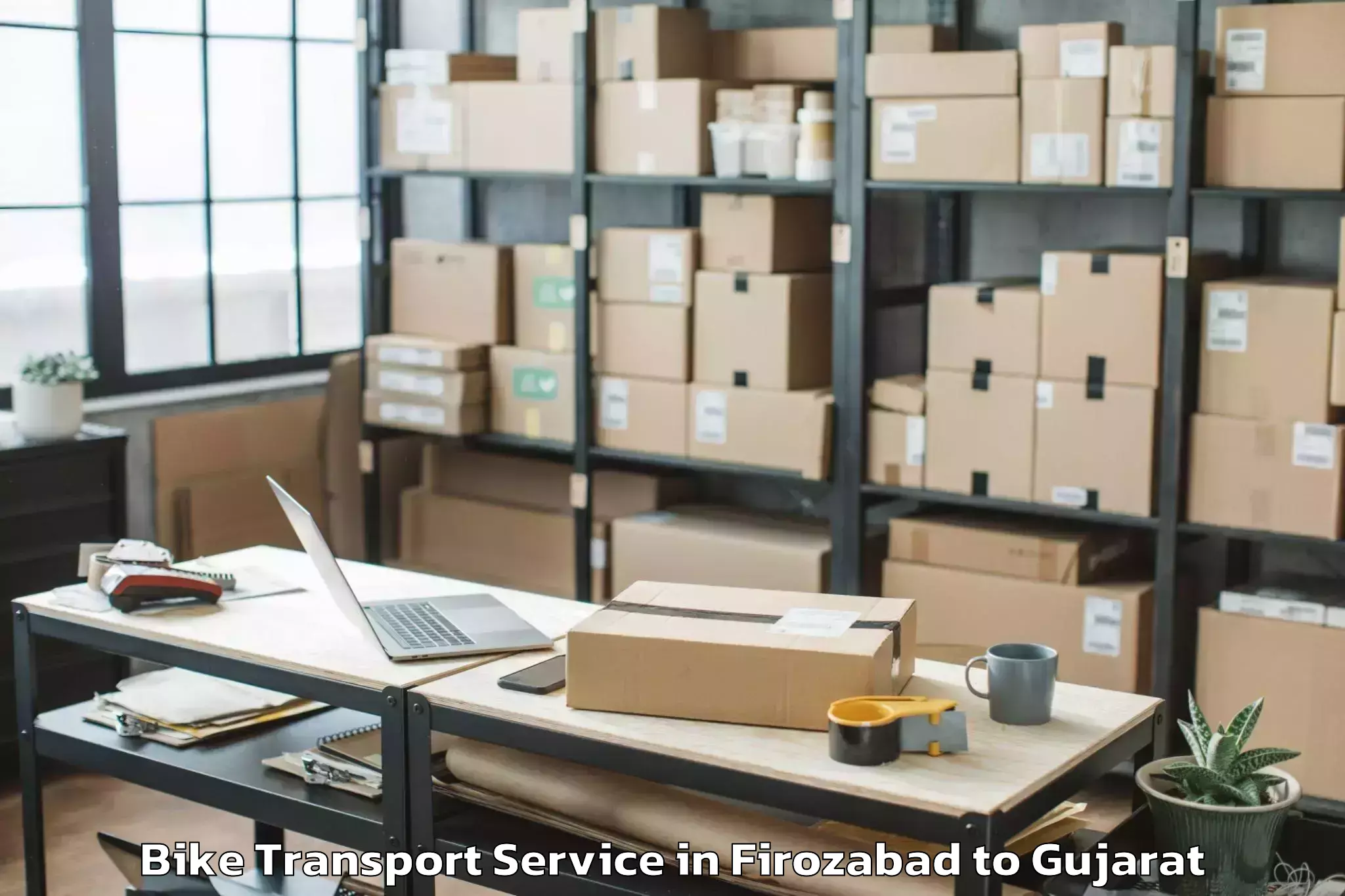 Reliable Firozabad to Naliya Bike Transport